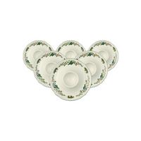 EIERBECHER MIT ABLAGE Marieluise Weihnachten weiß-grün ø 12,5 cm 6er Set - Weiß/Grün, Keramik (12.5/2.5/12.5cm) - Seltmann Weiden