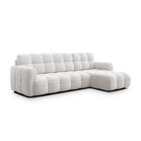 ECKSOFA MELLOW 4-Sitzer, creme - Creme/Schwarz, Holz/Textil (262/156cm) - Wozimo