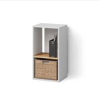 BÜCHERREGAL Lorena Weiß/Goldkraft Eiche mit 2 Fächern - Honigeiche/Weiß, Holzwerkstoff (40/74/30cm) - Livinity®