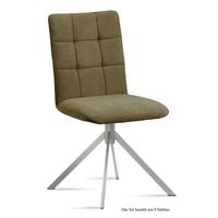 ESSZIMMERSTUHL (8er-Set) Dorise 47x91x60 Edelstahl/Olivgrün - Edelstahlfarben/Olivgrün, Kunststoff (60/91/47cm) - 58aufmkessel