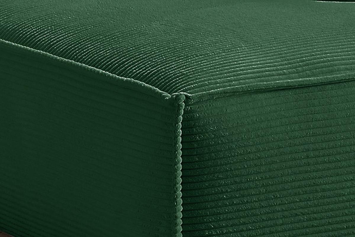 ECKSOFA SAMU Smaragdgrün Cord - Smaragdgrün/Schwarz, Textil (254/224cm) - KAWOLA