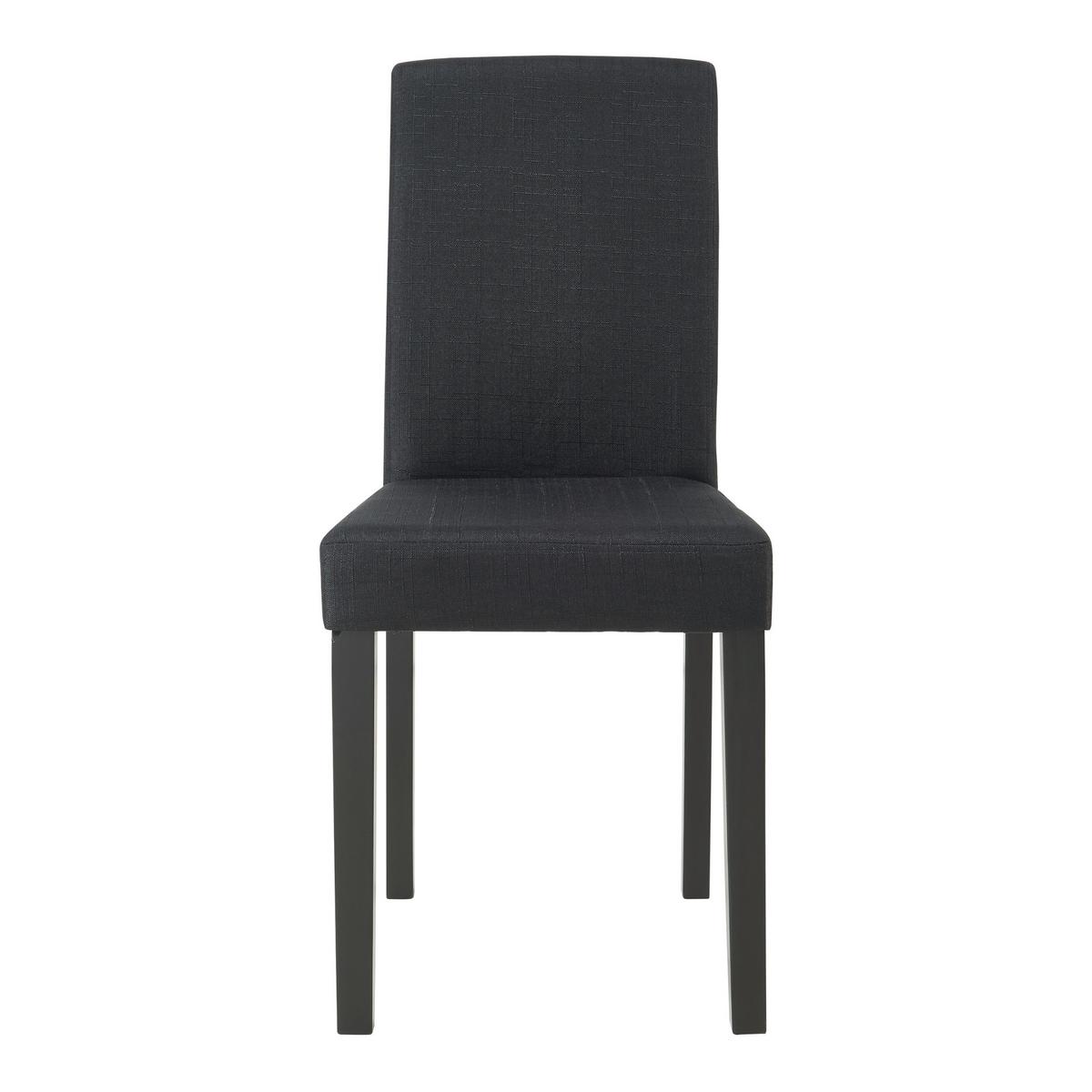 ESSZIMMERSTUHL-SET HAMBURG 2 TLG. - Schwarz, Holz/Textil (43/89/54cm) - [en.casa]