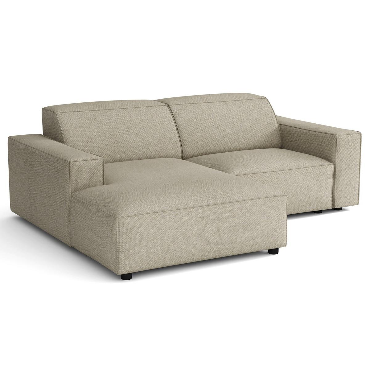 ECKSOFA Sellmo 210 cm - Taupe/Schwarz, Kunststoff/Textil (210/166cm) - Selsey