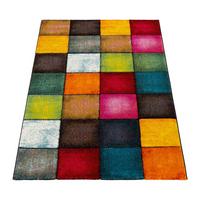 KURZFLORTEPPICH, kariert, Florhöhe 12 mm, Mehrfarbig, 120 x 170 cm - Multicolor, Textil (170/120cm) - KADIMA DESIGN