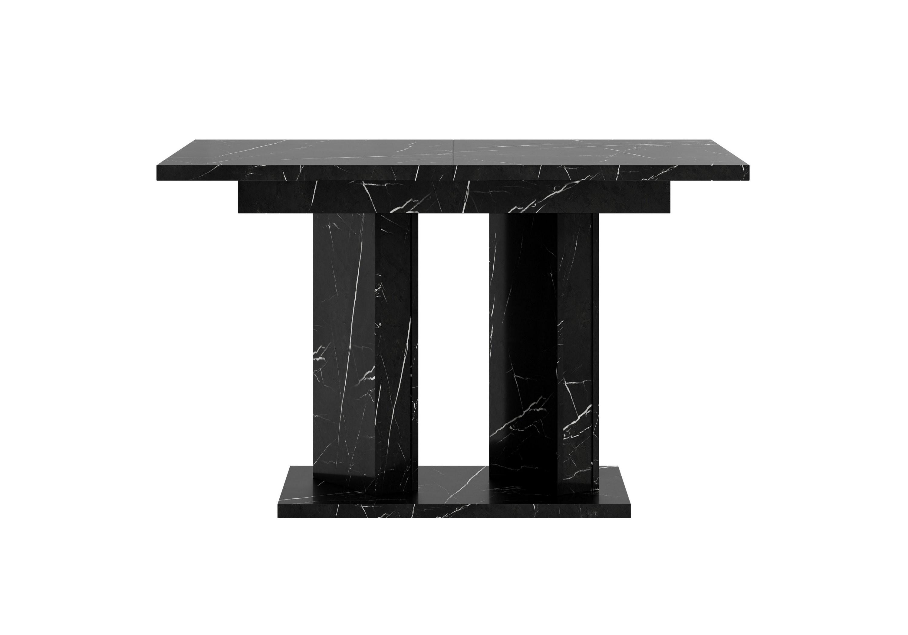 ESSTISCH BELTRA Ausziehbar 120 - 160 / 80 x 76 cm - Hellgrau/Schwarz, Holz (120/80/76cm) - MASSENO