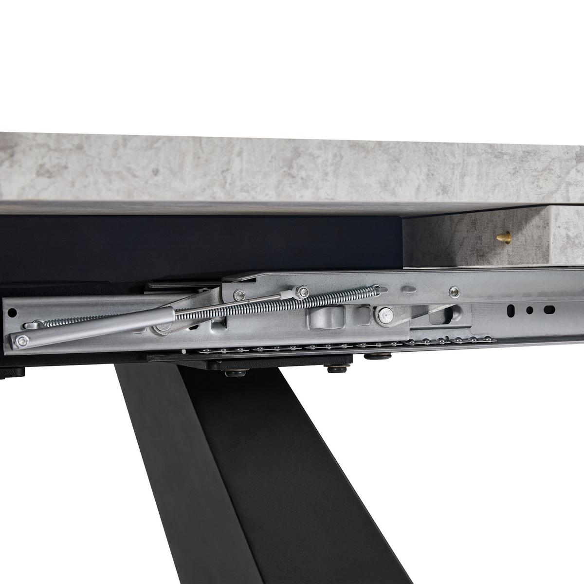 ESSTISCH Grau 159/74/77 cm - Weiß, Holz/Metall (74/159/77cm) - Urban Meuble