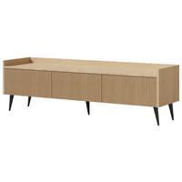 TV-LOWBOARD Arysa in Braun Walnuss Holzoptik 150/45/41 cm - Eichefarben/Schwarz, Holzwerkstoff/Metall (150/45/41cm) - WFL GROUP