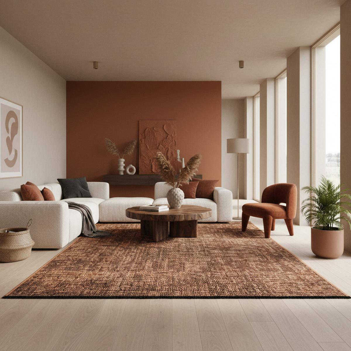 TEPPICH aus Baumwolle Waschbar KOFEL in Kupfer, einfarbig, 160 x 230 cm - Braun, Textil (230/160cm) - KADIMA DESIGN