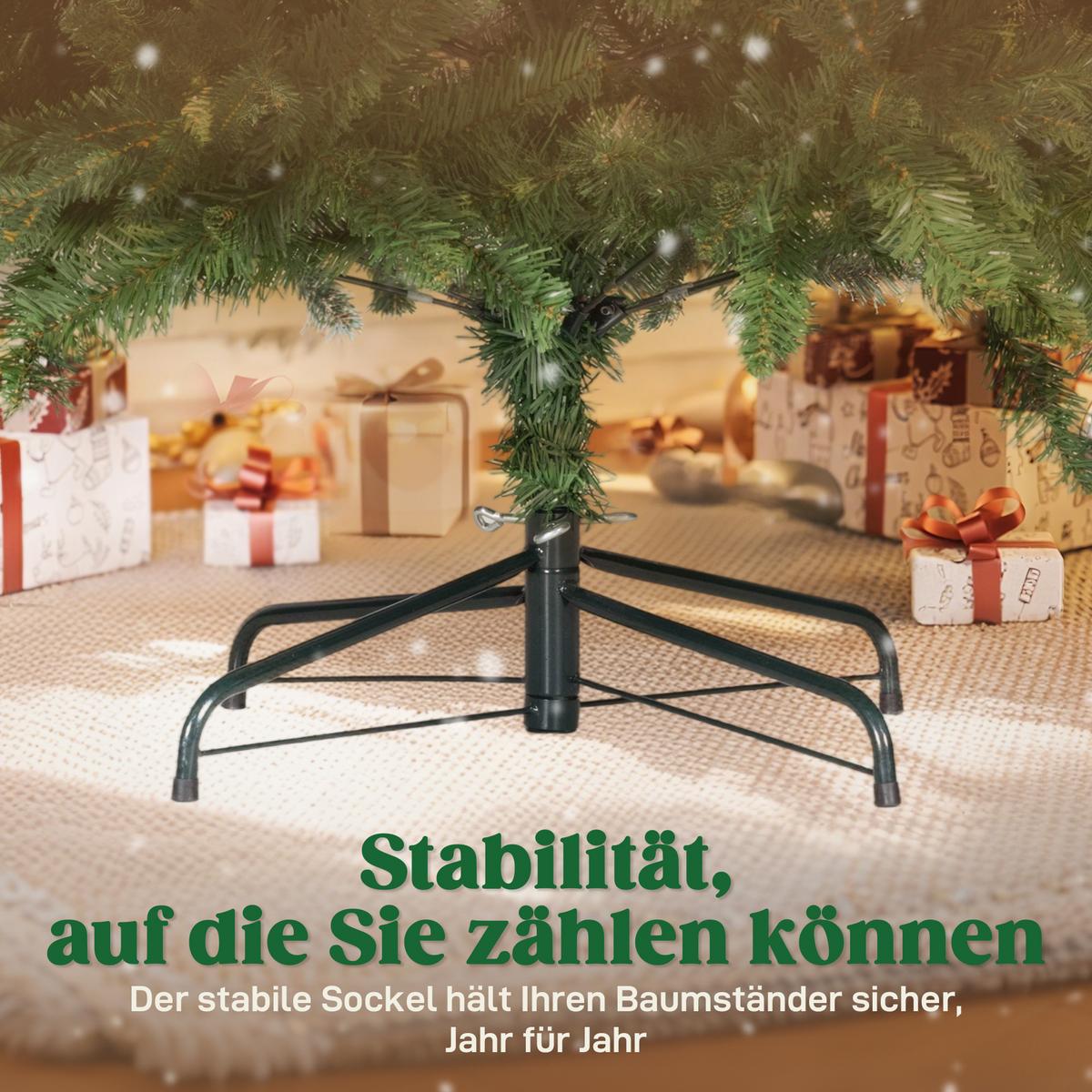 KÜNSTLICHER-WEIHNACHTSBAUM, 180 cm Kiefernbaum künstlich mit 3026 Spitzen - Grün, Kunststoff (180cm) - HOMCOM