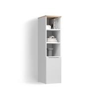 UNIVERSALSCHRANK Piave Weiß/Sonoma mit einer Tür - Weiß/Sonoma Eiche, Holzwerkstoff (30.2/120/40cm) - Livinity®