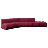 ECKSOFA modulares Sofa Brilo-L1 - 380x174x70 cm Bordeauxrot - Bordeaux, Holzwerkstoff/Textil (380/174cm) - ALTDECOR