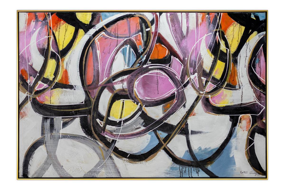 ACRYLBILD HANDGEMALT 122,5/82,5 cm - Multicolor, Textil (122.5/82.5cm) - KUNSTLOFT