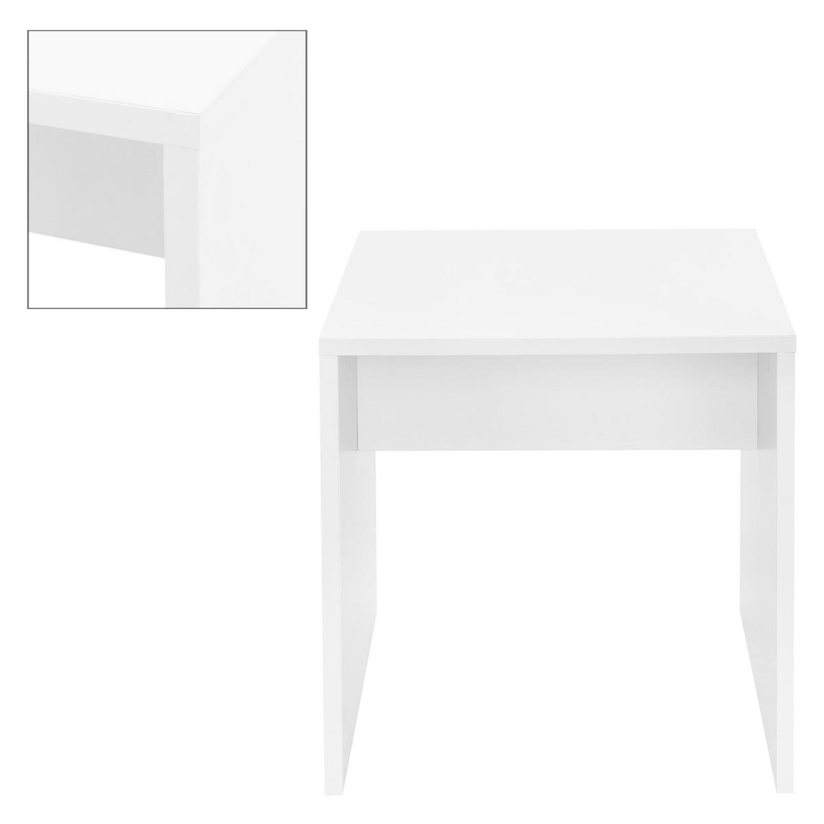 HOCKER Weiß 40x36x41 cm für Schminktisch - Weiß, Holzwerkstoff (36/41/40cm) - ML-DESIGN