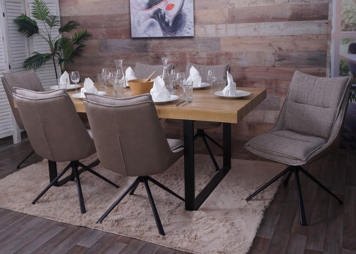 ESSZIMMERSTUHL Beige 6er-Set - Beige, Textil (52/92/52cm) - MCW