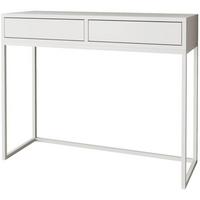 KONSOLENTISCH Lango 100/85/35 weiß mit weißen Matellbeinen - Weiß, Holzwerkstoff/Metall (35/100/85cm) - Beautysofa