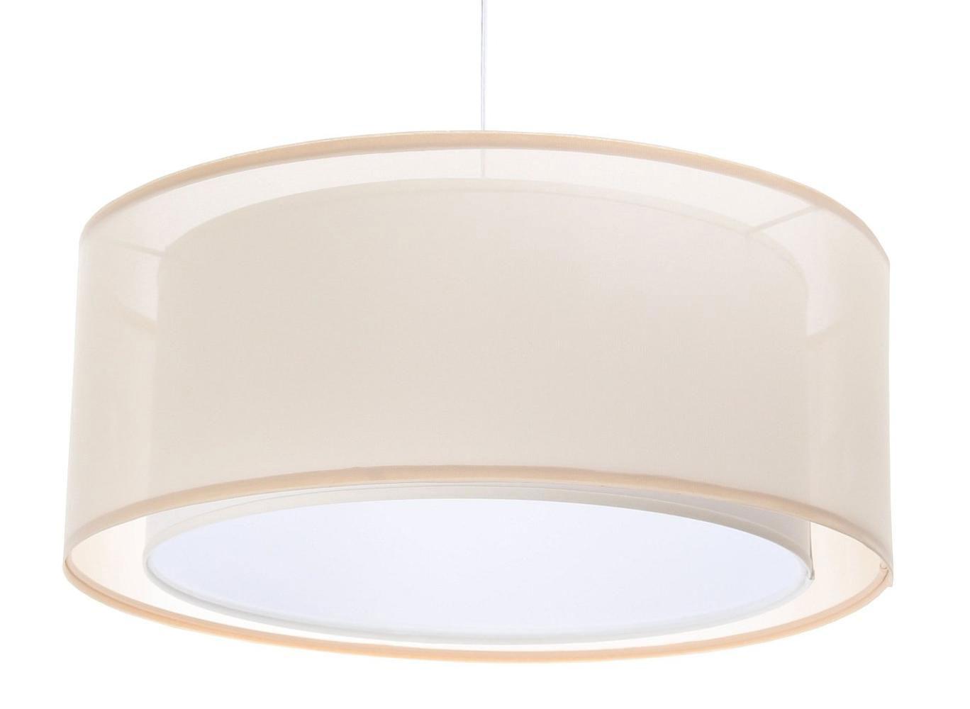 HÄNGELEUCHTE Weiß 40/17 cm - Beige/Weiß, Kunststoff (40/0.9/17cm) - ONZENO