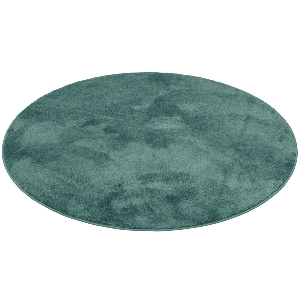 HOCHFLOR LANGFLOR TEPPICH SUPER SOFT MELIA RUND - Mintgrün, Textil (120/120cm) - Pergamon