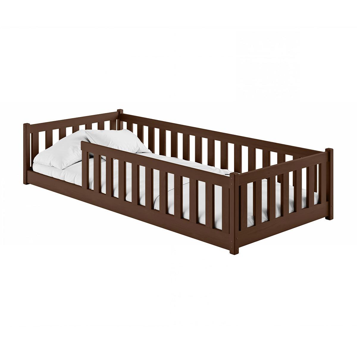 BETT 90/200 Maya Dunkelbraun - Braun, Holz (90/200cm) - Petits-meubles