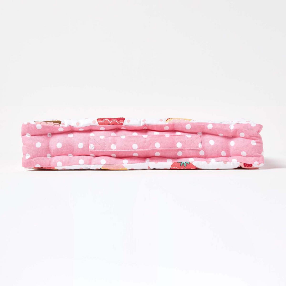 SITZKISSEN Cupcakes rosa 50/50/10 cm - Rosa, Textil (50/50/10cm) - Homescapes