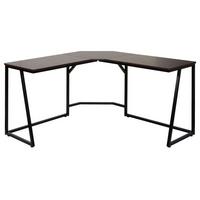 ECK-SCHREIBTISCH Dunkelbraun - Dunkelbraun, Metall (140/140/76cm) - MCW