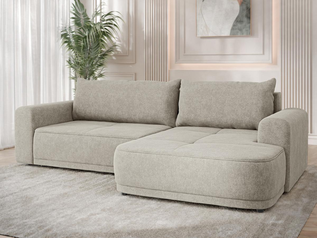 ECKSCHLAFSOFA Passo, Seite: Rechts - Schwarz/Naturfarben, Holz/Kunststoff (265/166cm) - MIRJAN24