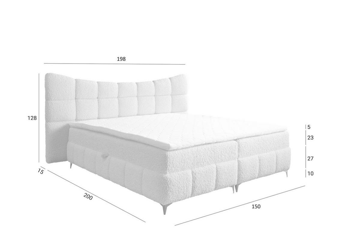 BOXBETT Nova In Rolf - Grün, Holzwerkstoff/Textil (140/200cm) - Fun Möbel