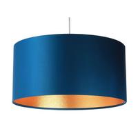 HÄNGELEUCHTE Gold 50/25 cm - Türkis/Goldfarben, Kunststoff (50/0.8/25cm) - ONZENO