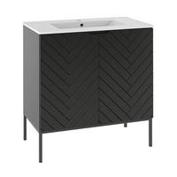 WASCHTISCH 80cm Daria Schwarz - Schwarz, Holzwerkstoff (80/82/45.8cm) - Petits-meubles