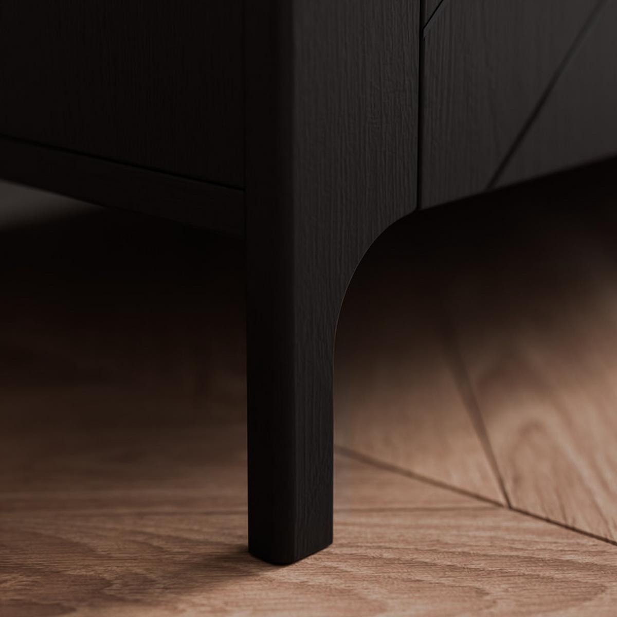 DREHTÜRENSCHRANK LORIEN 2-türig 90/40/197 cm Schwarz - Schwarz, Holzwerkstoff/Metall (90/197/40.6cm) - Idohome