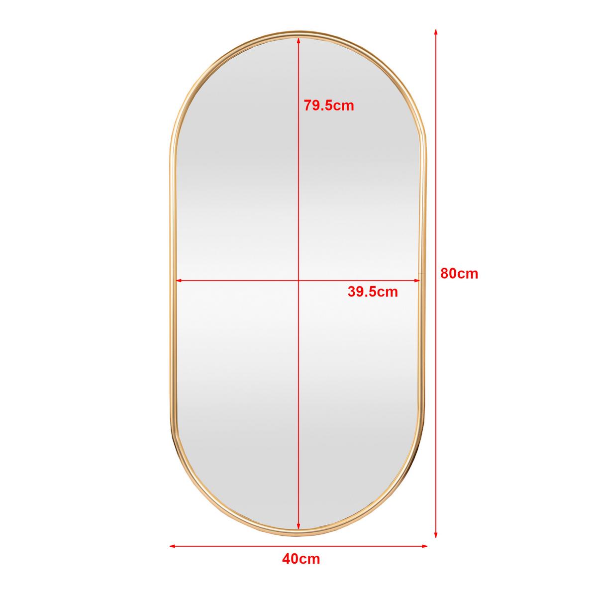 WANDSPIEGEL Picciano - Goldfarben, Glas/Metall (40/2.8/80cm) - [en.casa]