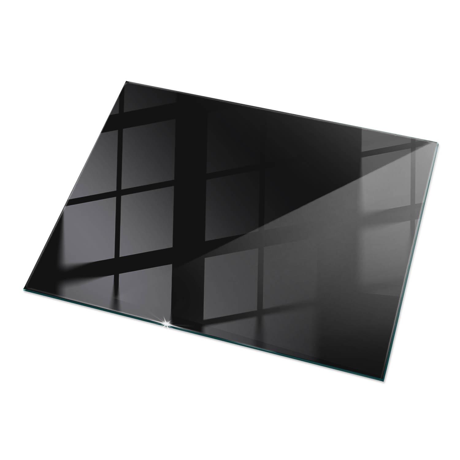 TISCHPLATTE 120x80 cm Farbe Schwarz, glatt - Schwarz, Glas (120/80/0.4cm) - TULUP