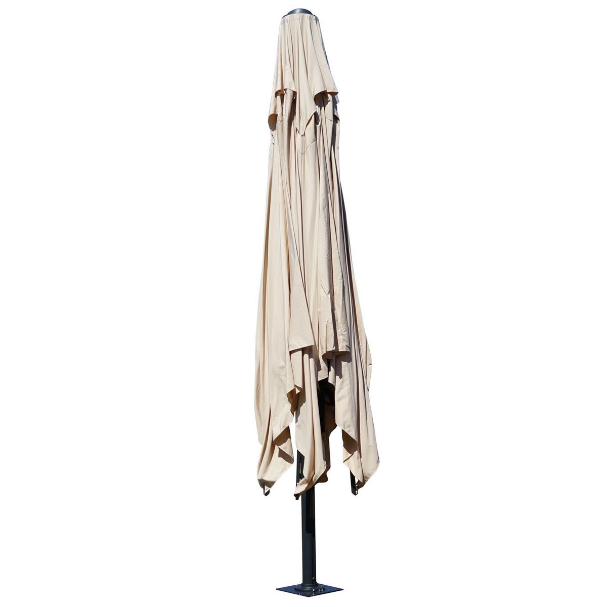 GASTRONOMIE-LUXUS-SONNENSCHIRM Cremeweiß - Weiß, Textil (500/500cm) - MCW