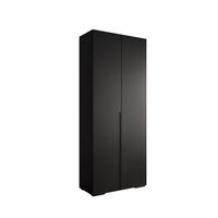 DREHTÜRENSCHRANK 236.7/100/47 2-türig - Schwarz, Holz/Metall (100/236.7/47cm) - MÖBEL KRYSPOL