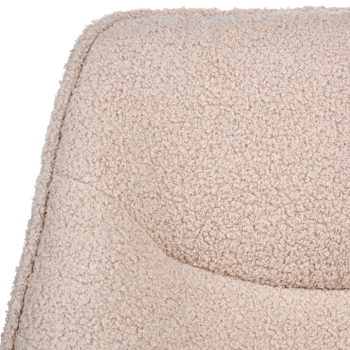 SCHREIBTISCHSTUHL Bouclé Beige Ardelle - Beige, Textil (68/82/60cm) - Beliani