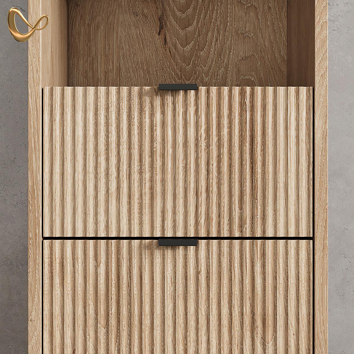 BADMÖBEL-SET ATERNO Viking Oak 5 Teile - Eichefarben, Holzwerkstoff (70/63/45cm) - Livinity®