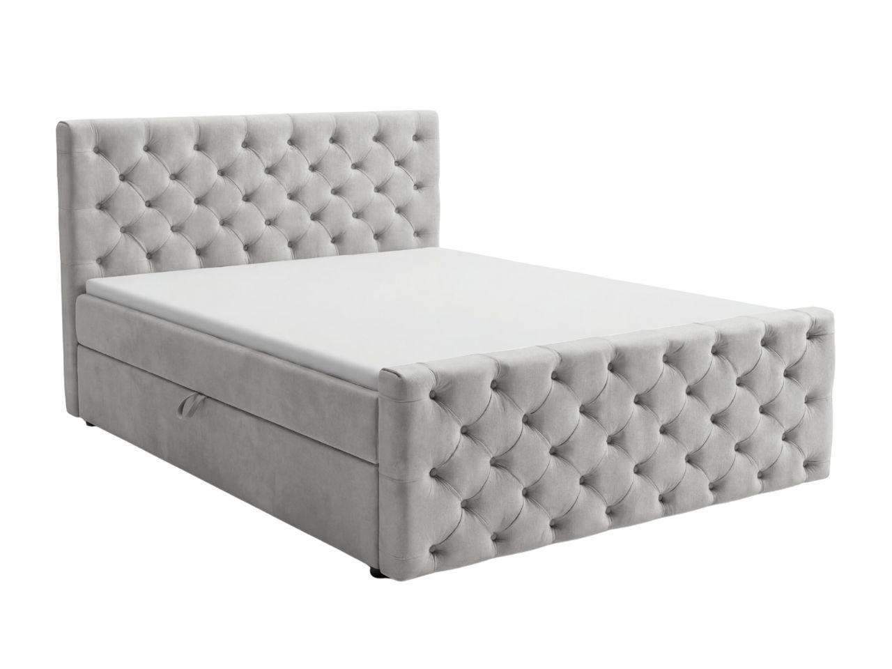 BOXBETT Montego 140x200 Hellgrau - Hellgrau, Holz/Textil (140/200cm) - Graingold