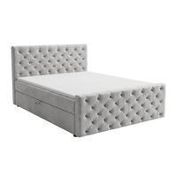 BOXBETT Montego 140x200 Hellgrau - Hellgrau, Holz/Textil (140/200cm) - Graingold