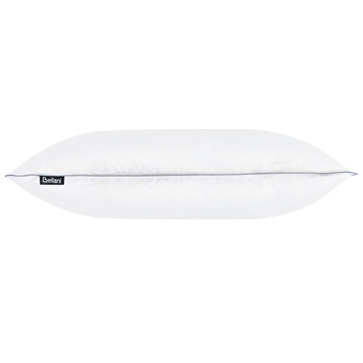 KOPFKISSEN Weiß Hoch 80/80 cm Teide - Weiß, Naturmaterialien (80/80cm) - Beliani