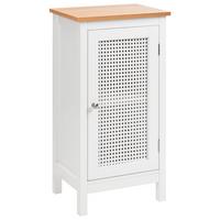 BADEZIMMERSCHRANK 40 cm Weiß Alamos - Weiß/Braun, Holzwerkstoff (40/75/30cm) - Beliani