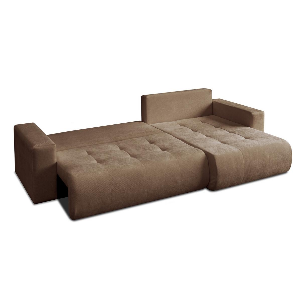 ECKSOFA CLOUD II XL mit Schlaffunktion Vibe 19 - Braun, Textil (280/152cm) - Lookway