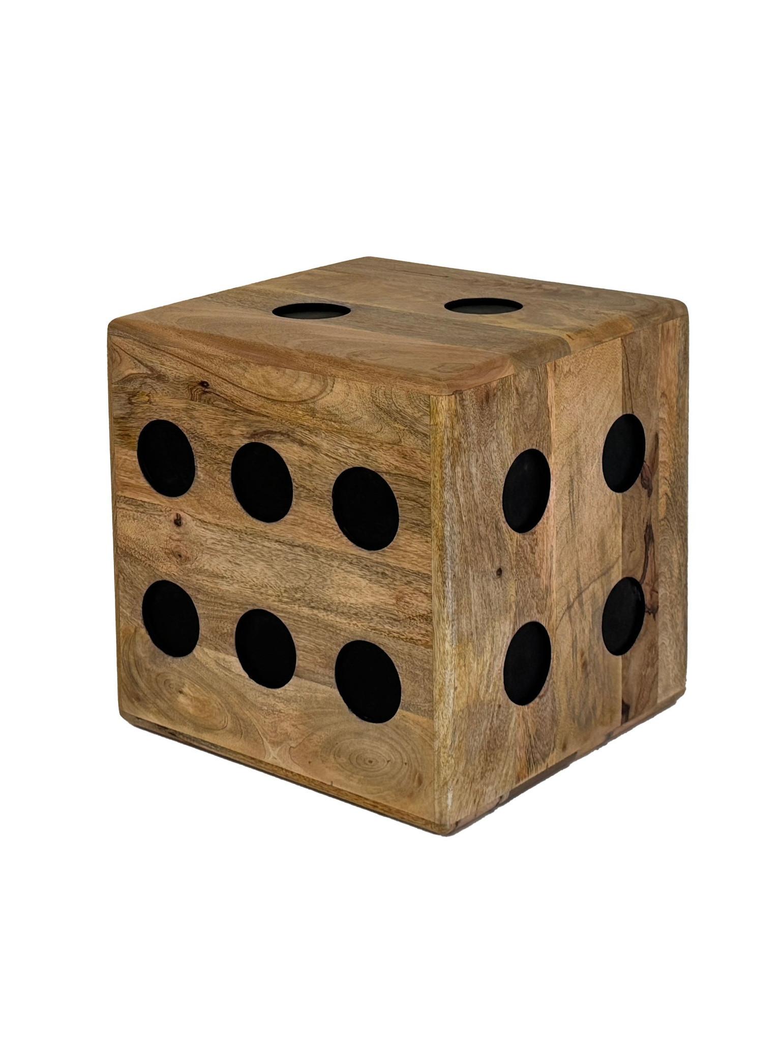 SITZHOCKER SINTRA, Mango Massivholz, 41 x 41 x 41 cm - Braun, Holz (41/41/41cm) - KADIMA DESIGN