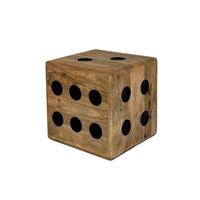 SITZHOCKER SINTRA, Mango Massivholz, 41 x 41 x 41 cm - Braun, Holz (41/41/41cm) - KADIMA DESIGN