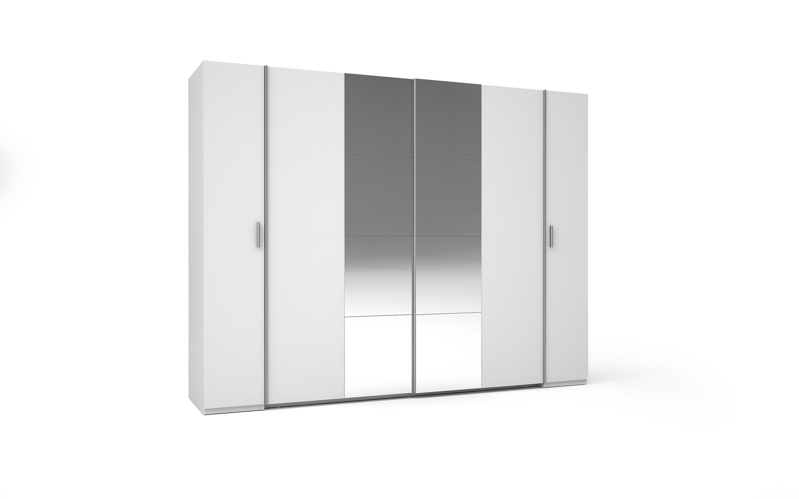KLEIDERSCHRANK Weiß, Grau 270/208/61 - Weiß/Grau, Holzwerkstoff (270/208/61cm) - RAUMHIRSCH FURNITURE