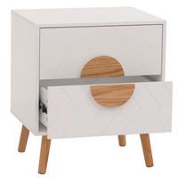 NACHTTISCH rechteckig Weiß - Weiß, Holz (48/55/40cm) - MCW
