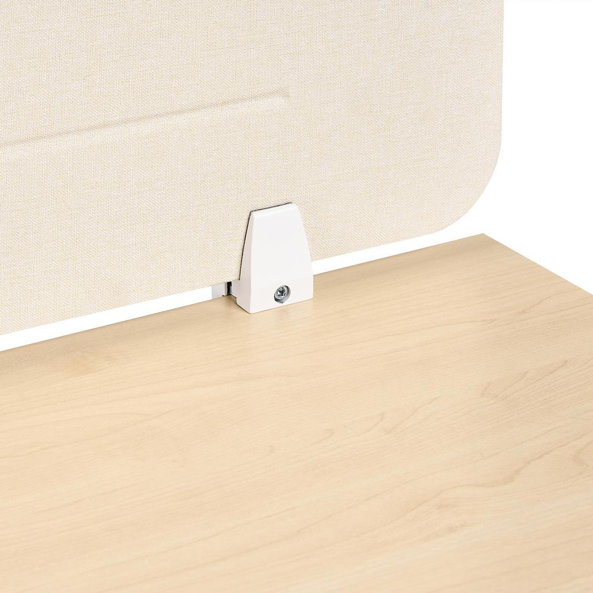 SCHREIBTISCHTRENNWAND 160/40 cm Hellbeige Ziggy - Beige, Textil (160/40/2cm) - Beliani