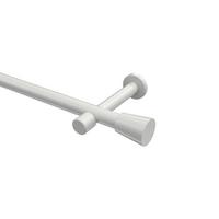 GARDINENSTANGE Prestige Sitra 520 cm (geteilt in 4 x 130 cm), 1-läufig (ohne Ringe), 20 mm Ø Weiß - Weiß, Metall (520cm) - INTERDECO
