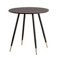 ESSTISCH Marmoroptik Metall Rund Modern, Schwarz 75x75x76 cm - Goldfarben/Schwarz, Holzwerkstoff/Metall (75/75/76cm) - KADIMA DESIGN