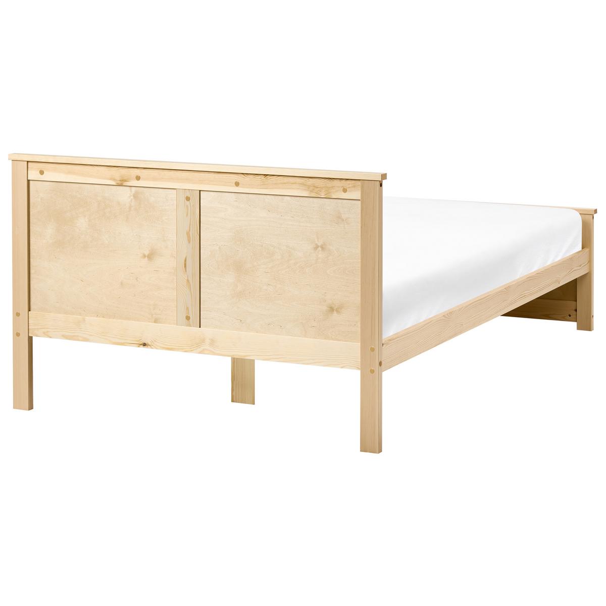 BETT mit Lattenrost 120/200 cm Kiefernholz Hellbraun Dauphin - Hellbraun, Holz (120/200cm) - Beliani