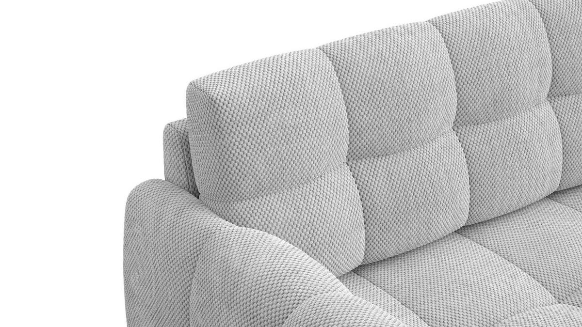 SOFA MELLOW 2,5-Sitzer, hellgrau - Hellgrau/Schwarz, Holz/Textil (183/87/98cm) - Wozimo