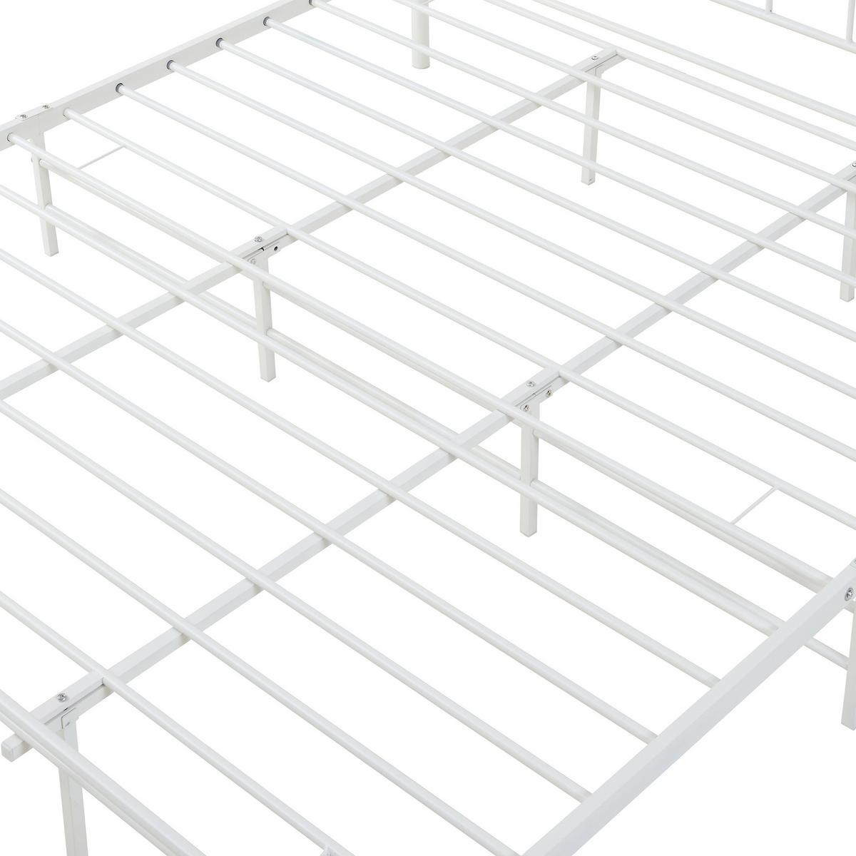 METALLBETT Florenz - Weiß, Metall (180/200cm) - [en.casa]